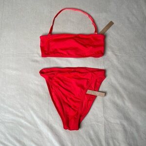 2 Piece SKIMS SWIM Bikini Bundle Set Ruby Red XS NWT